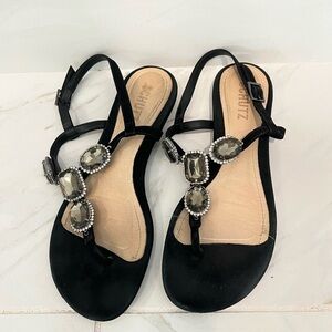 SCHUTZ embellished jewel sandal